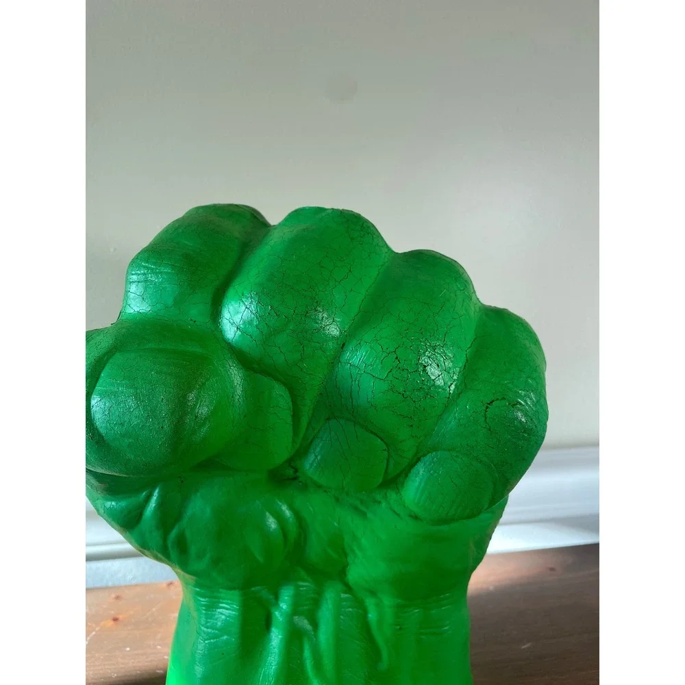 Vintage Marvel Incredible Hulk Foam Fist Toy 2003 Green Superhero left hand